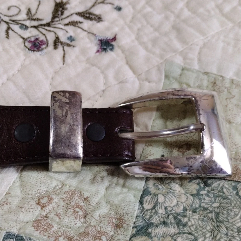 Vintage Onyx By Brighton Toronto Taper Leather Belt Size‎ 40